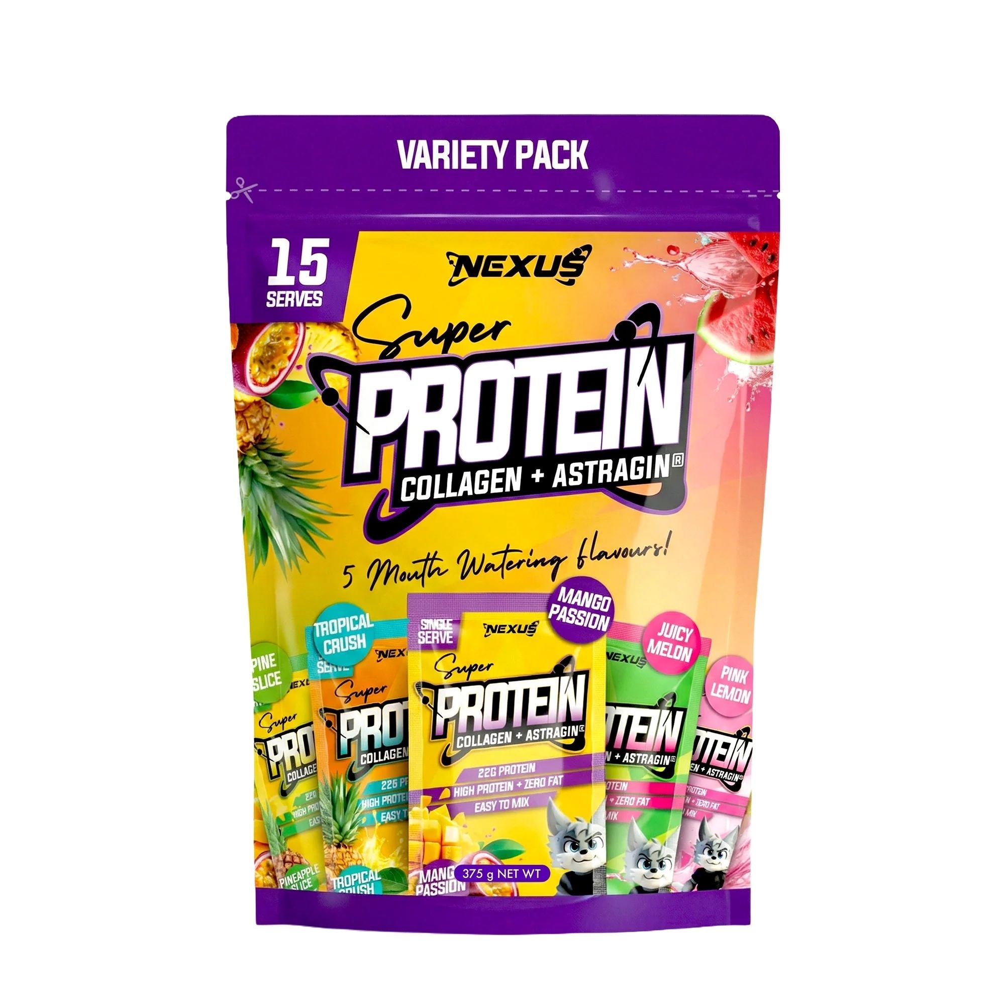 Super Protein Collagen Water Variety Pack (15 Serves)