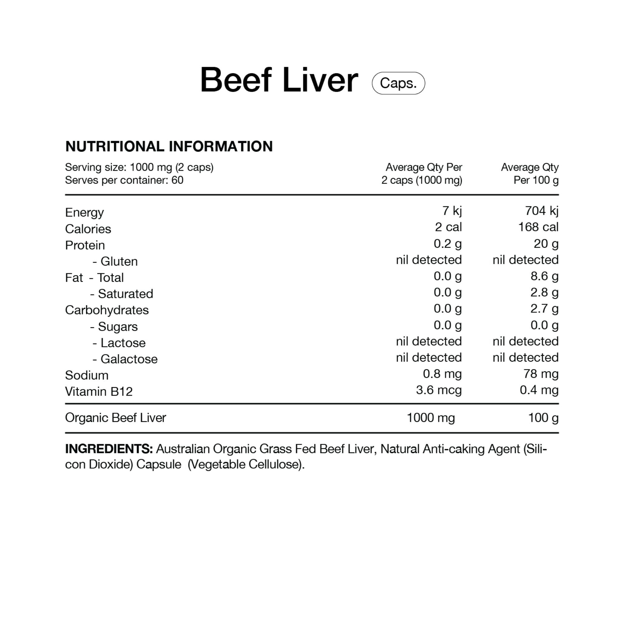 Organic Beef Liver Capsules by Switch Nutrition