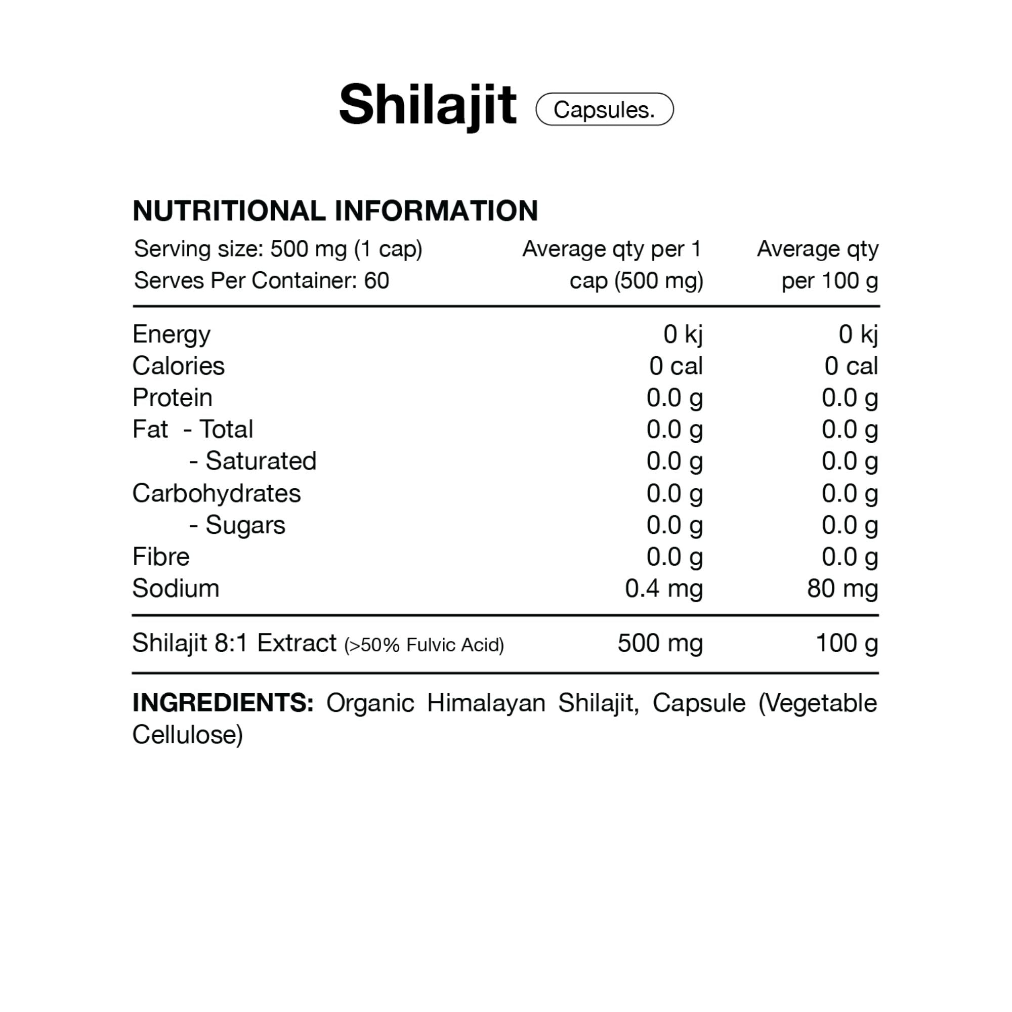 Shilajit Capsules by Switch Nutrition