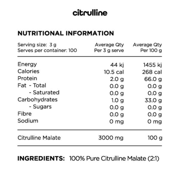 Citrulline Malate 2:1 300g by Switch Nutrition