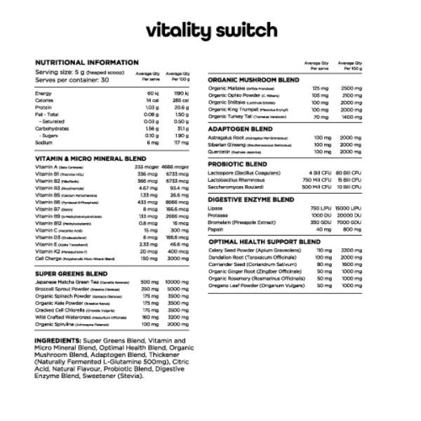 Vitality Switch by Switch Nutrition