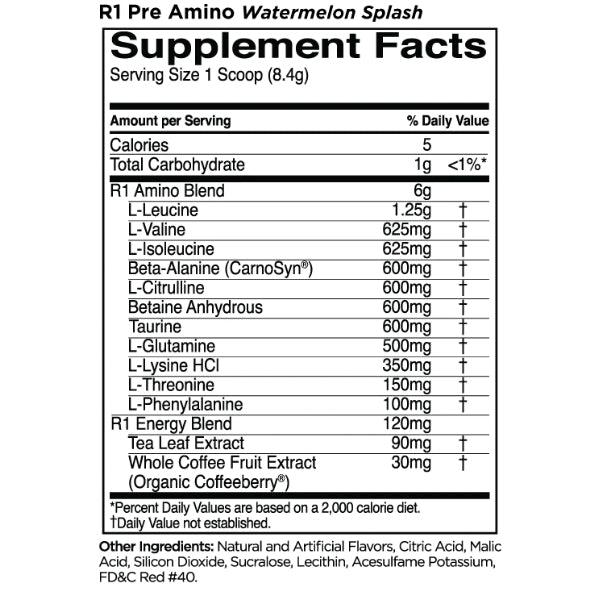 R1 Pre Amino Pre-Workout Supplement | Rule 1 Nutrition