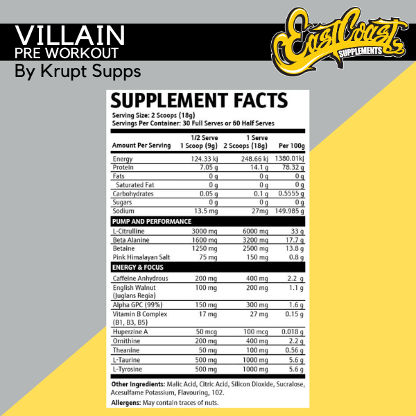 Villain Pre Workout by Krupt