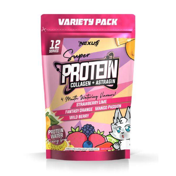 Nexus Super Protein Collagen + Astragin – Variety Pack (12 Serves)