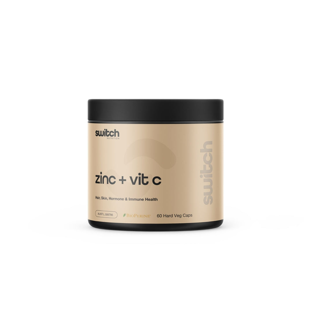 Zinc &amp; Vitamin C Capsules by Switch Nutrition