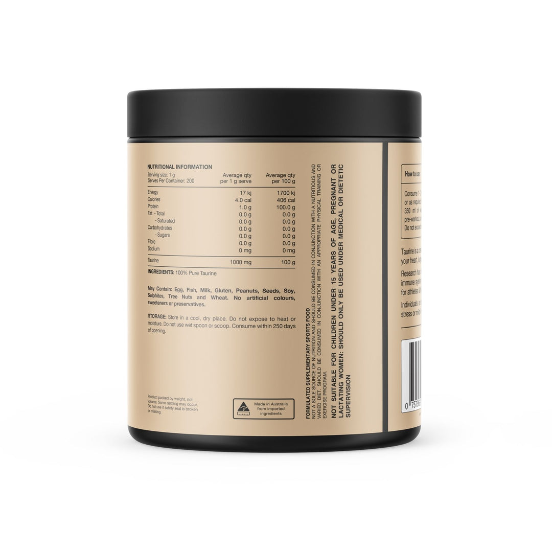 Switch Nutrition 100% Pure Taurine Powder - Unflavoured, Vegan