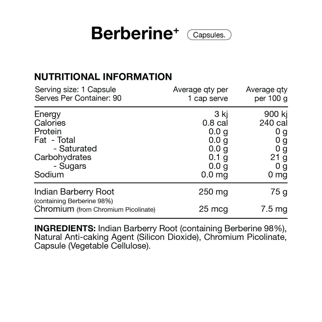 Berberine+ Capsules by Switch Nutrition