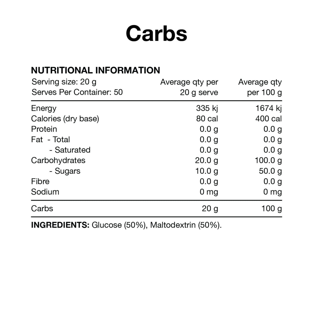 Carbs 1kg by Switch Nutrition