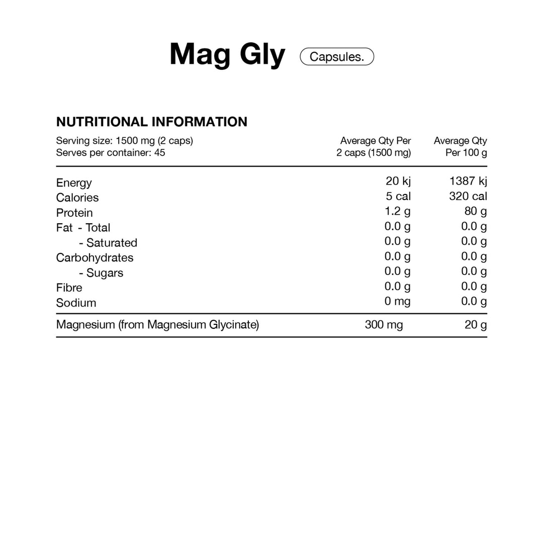 Mag Gly (Magnesium Glycinate) Capsules by Switch Nutrition
