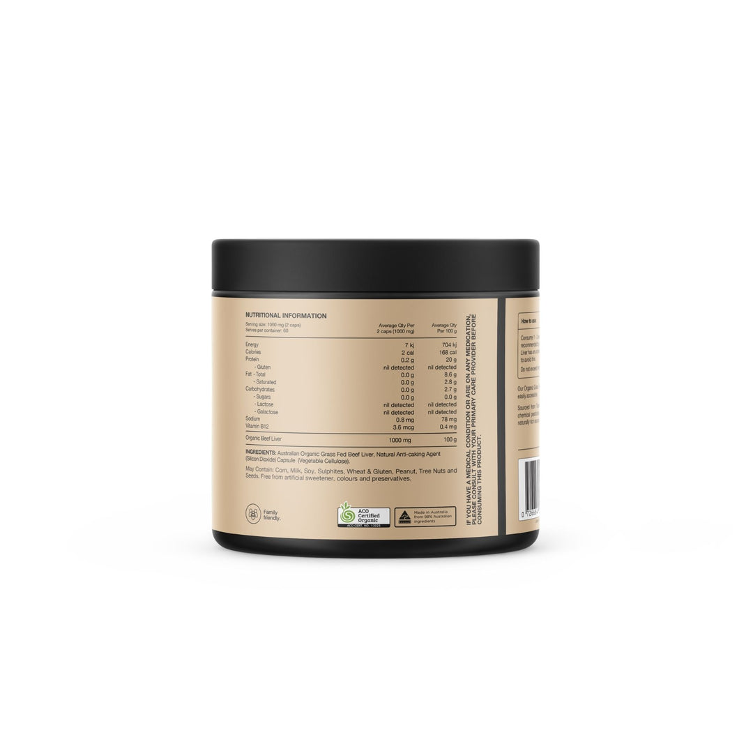 Organic Beef Liver Capsules by Switch Nutrition