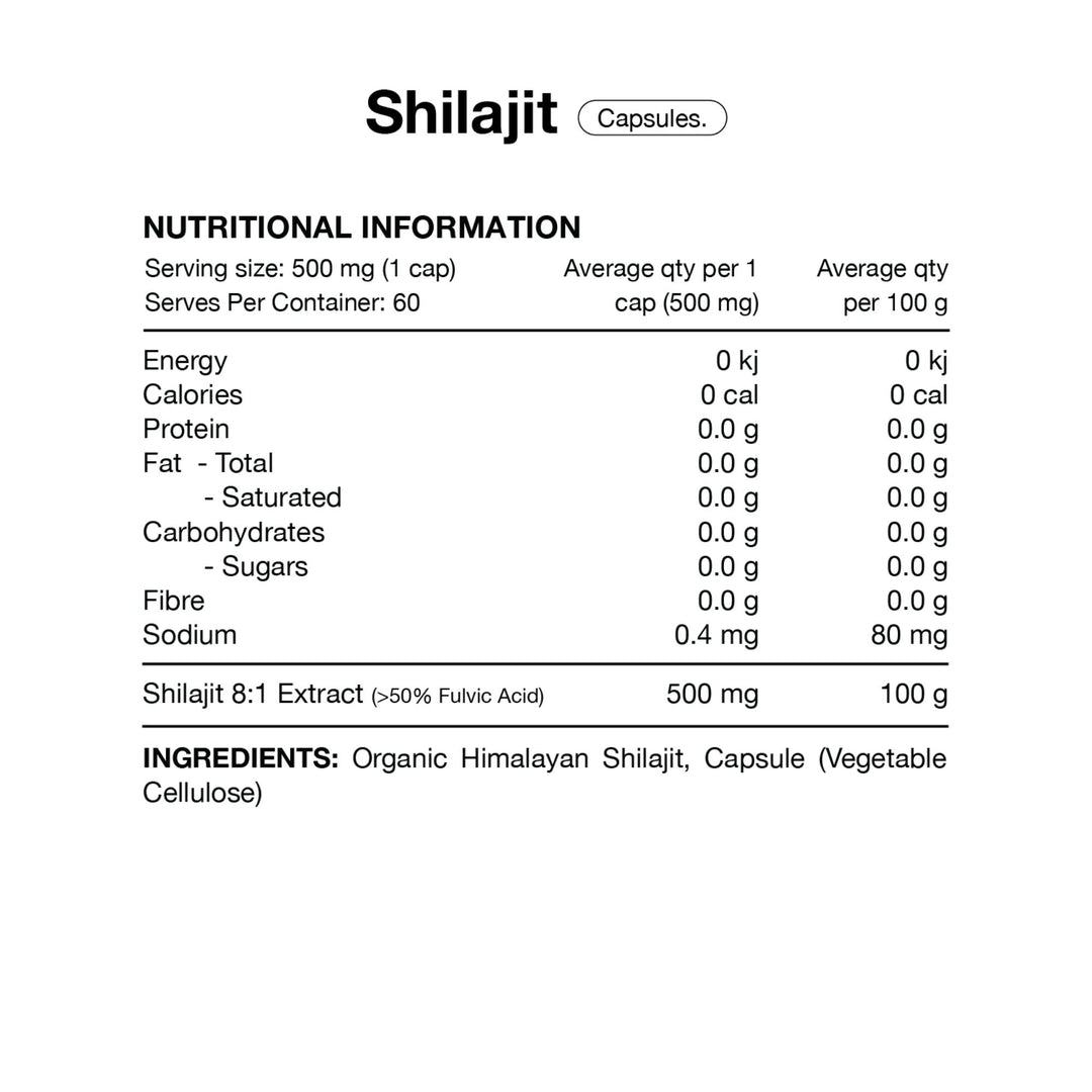Shilajit Capsules by Switch Nutrition