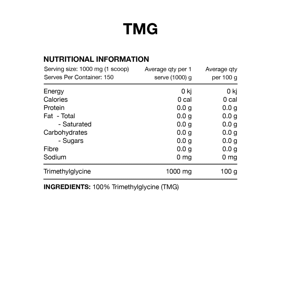 TMG Trimethylglycine Powder 150g by Switch Nutrition
