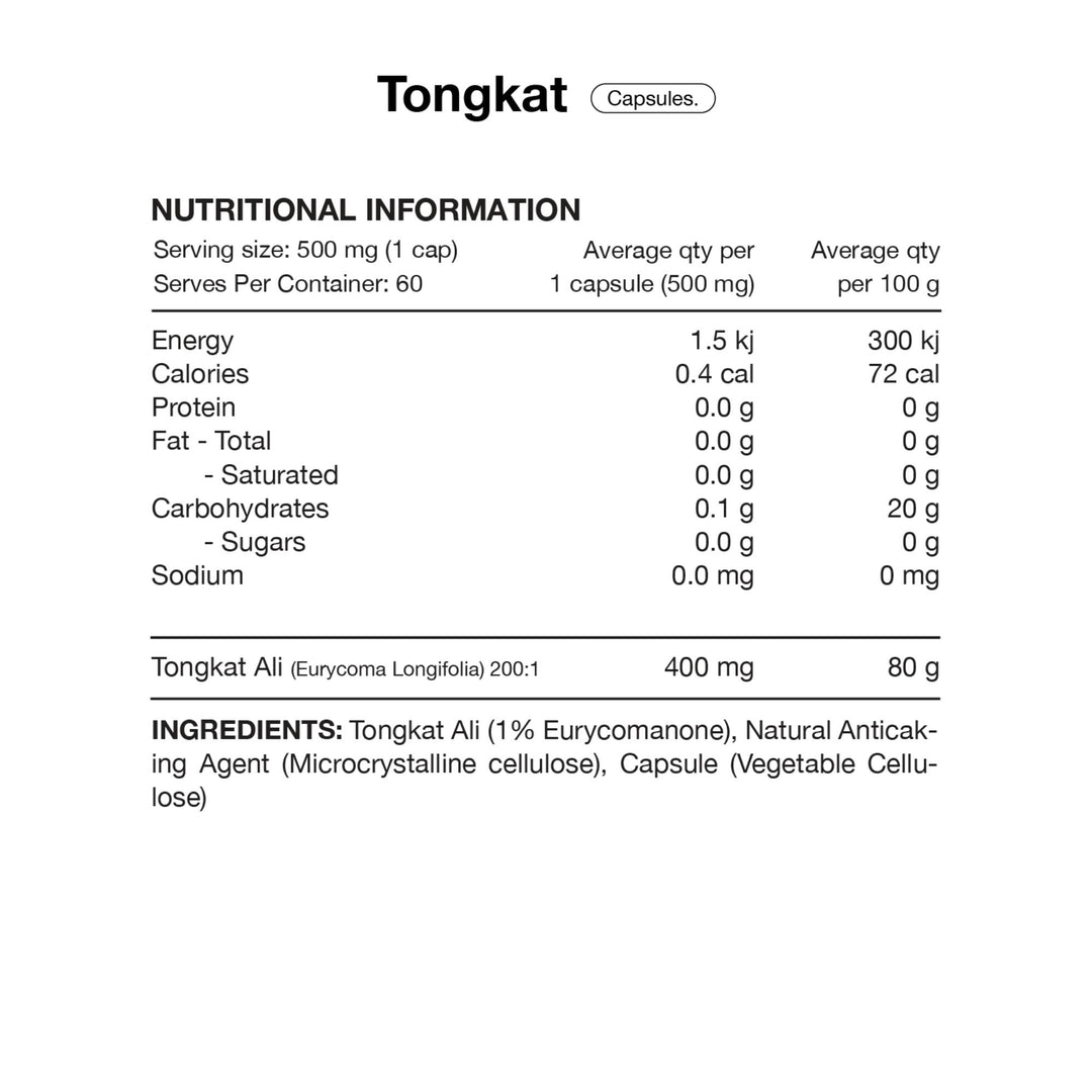 Tongkat Ali Capsules by Switch Nutrition