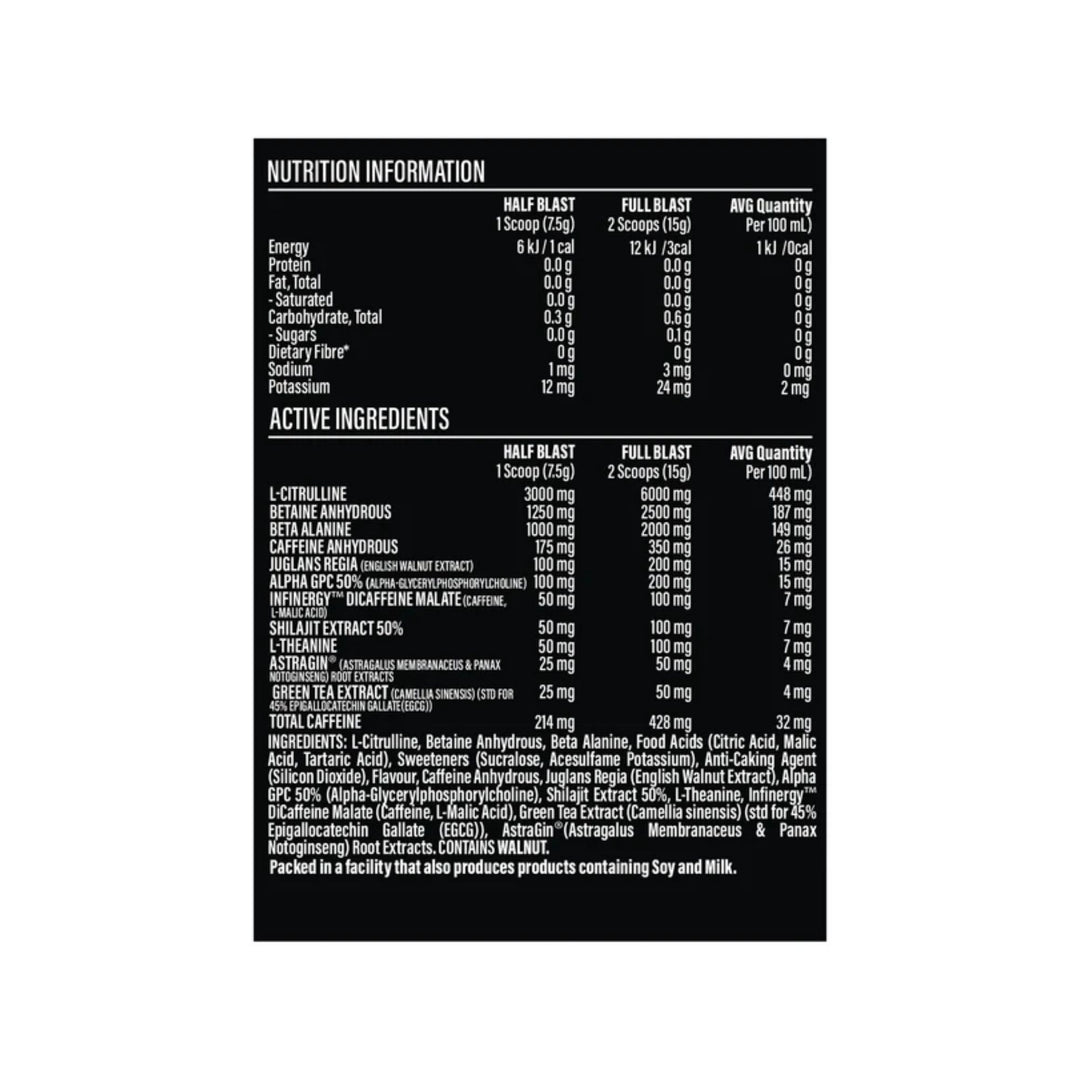 Kamikaze Pre Workout Midi - 30 Serves