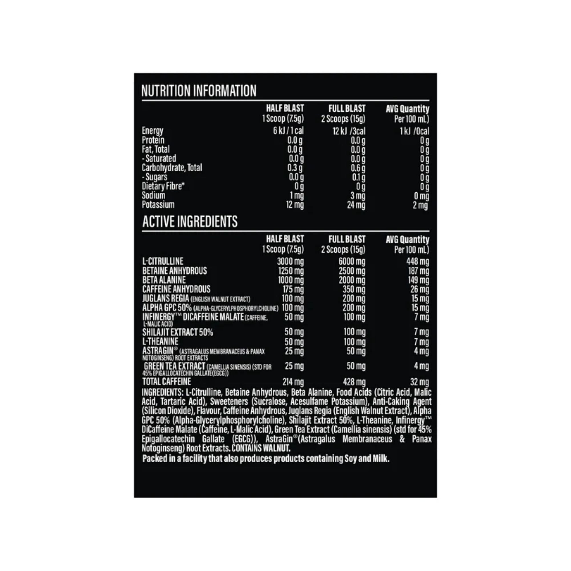 Kamikaze Pre Workout Midi - 30 Serves