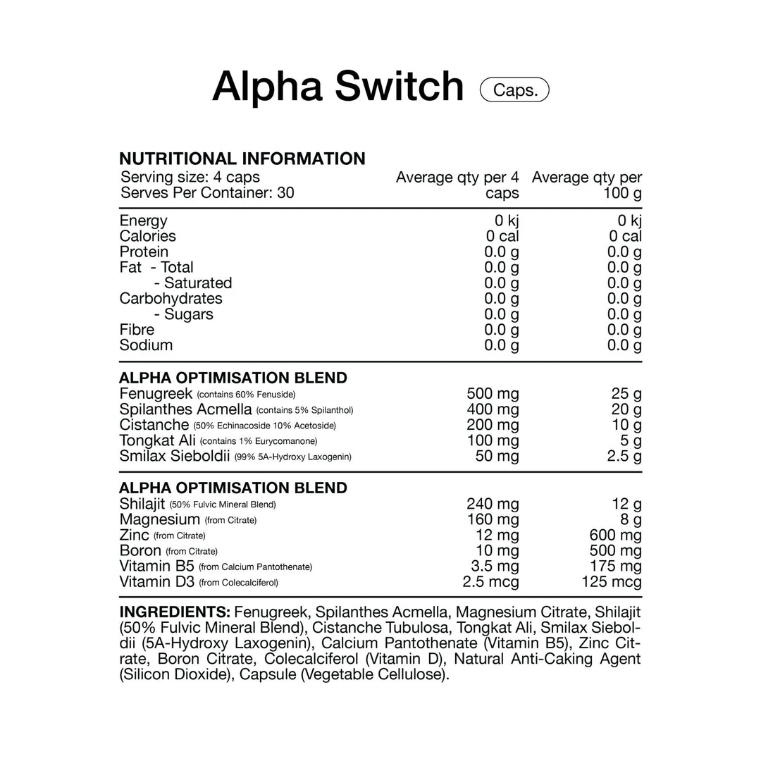 Alpha Switch Capsules by Switch Nutrition
