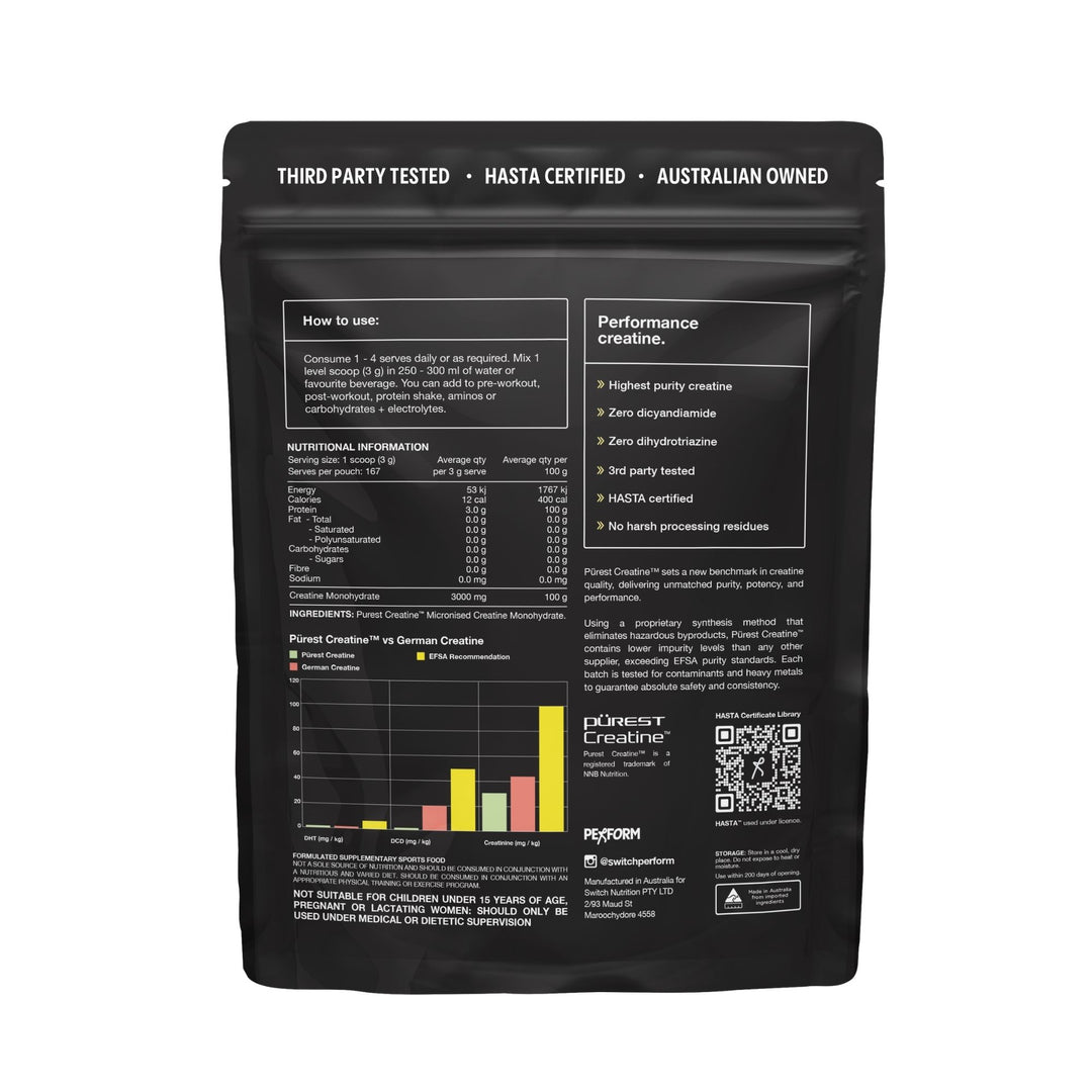 HASTA Purest Creatine Monohydrate by Switch Nutrition