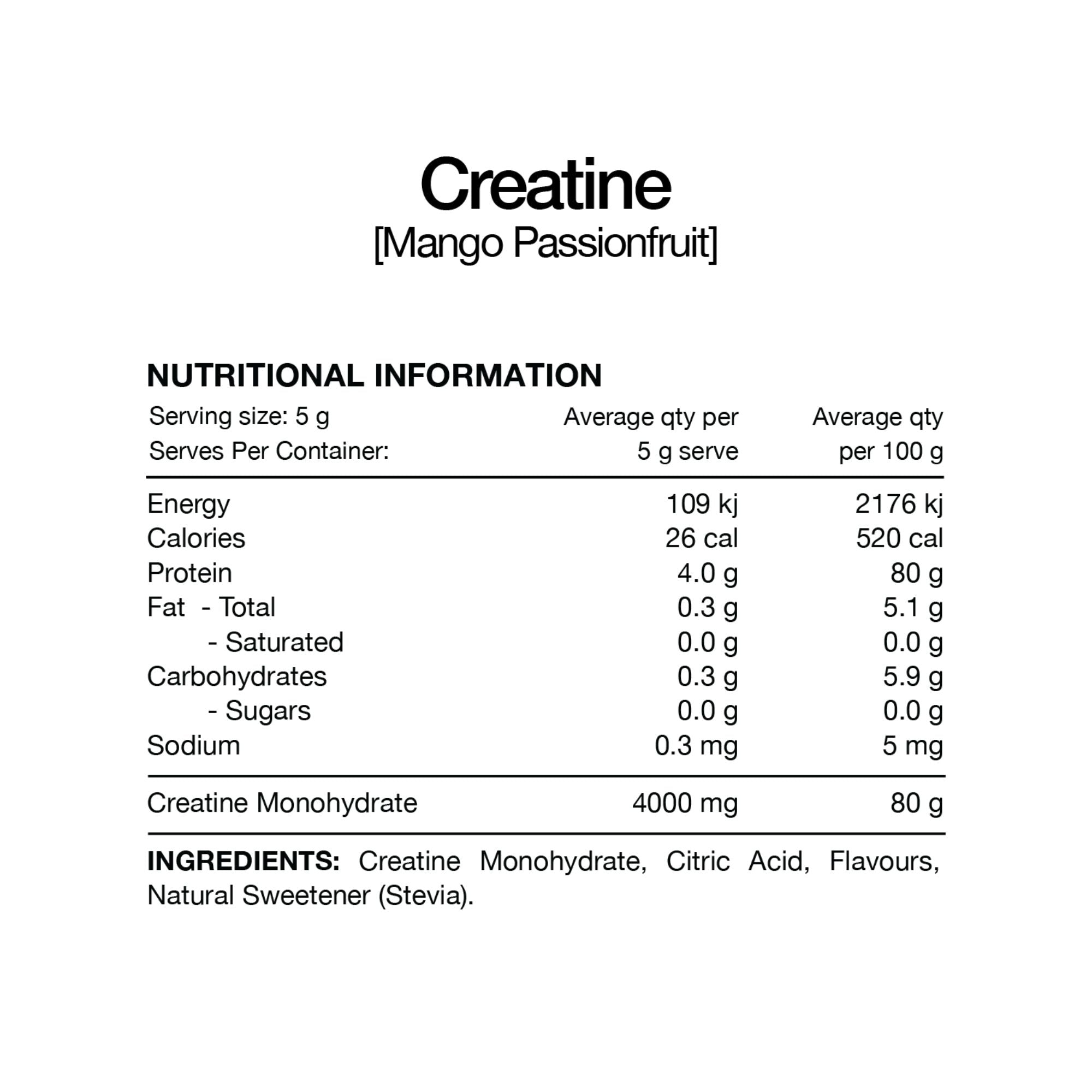 Flavoured Creatine Monohydrate Sachets By Switch Nutrition