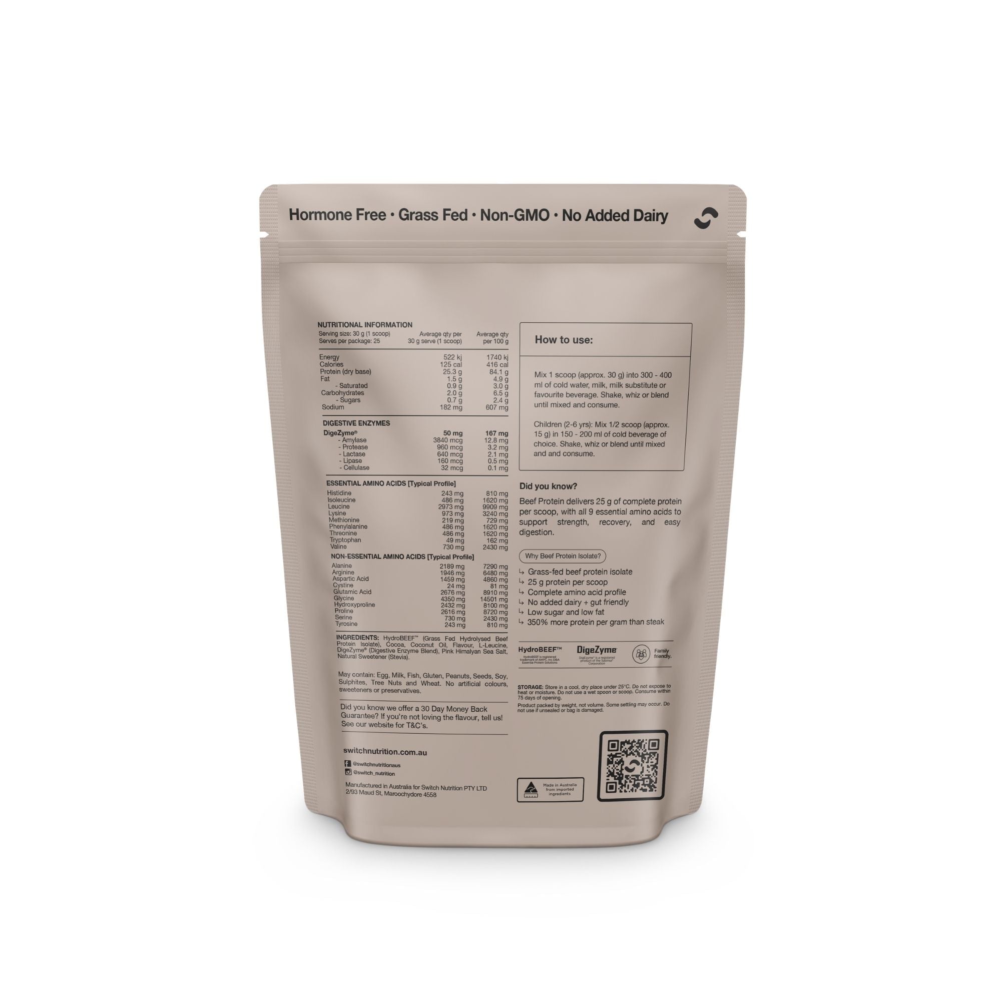 Beef Protein Isolate by Switch Nutrition