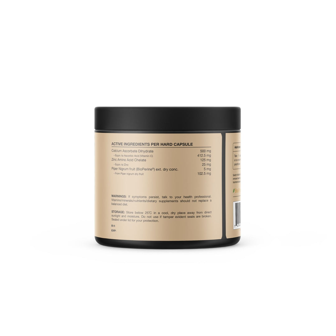 Zinc &amp; Vitamin C Capsules by Switch Nutrition