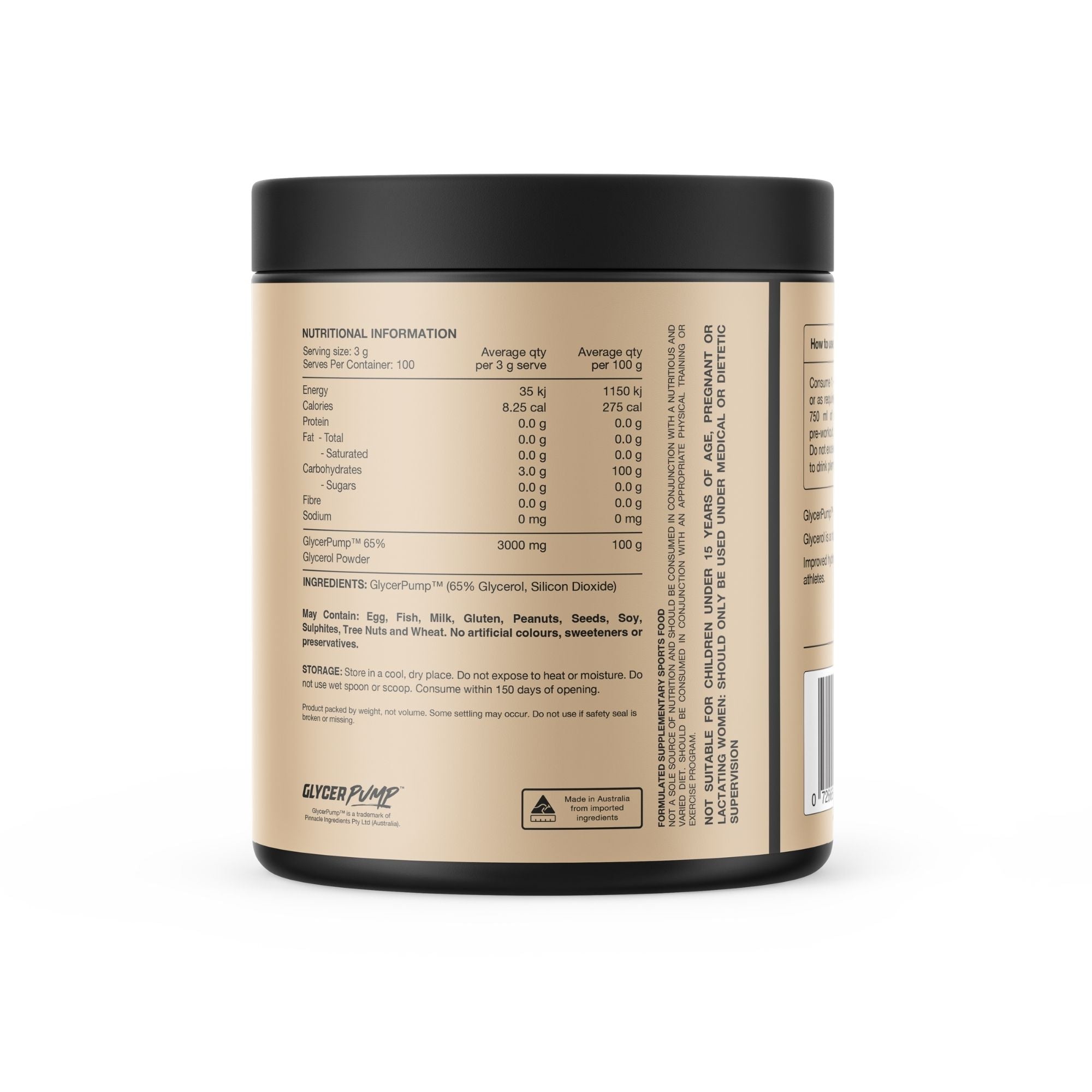 Glycerol GLYCERPUMP Powder 300mg by Switch Nutrition