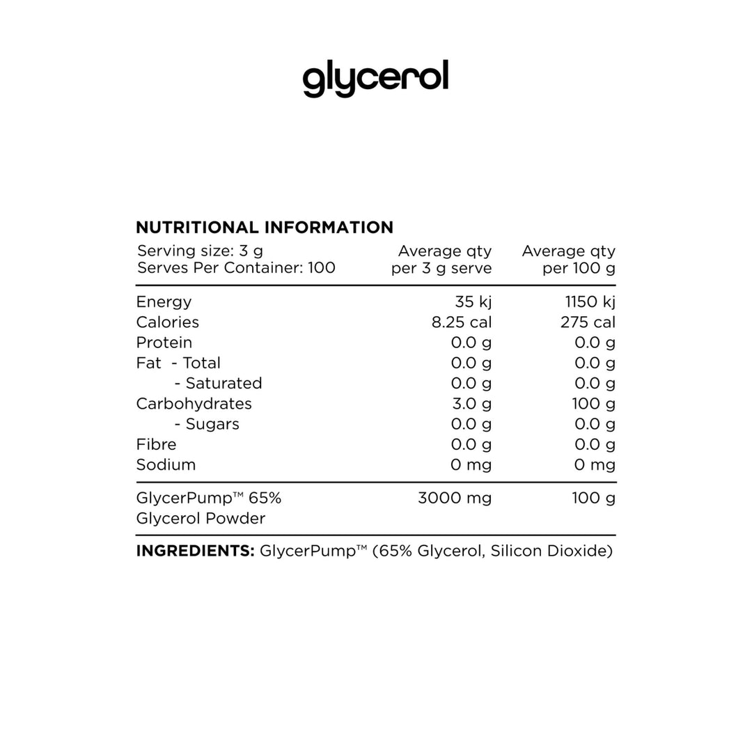 Glycerol GLYCERPUMP Powder 300mg by Switch Nutrition