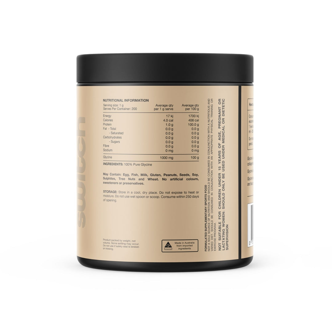 Glycine Powder 200g by Switch Nutrition
