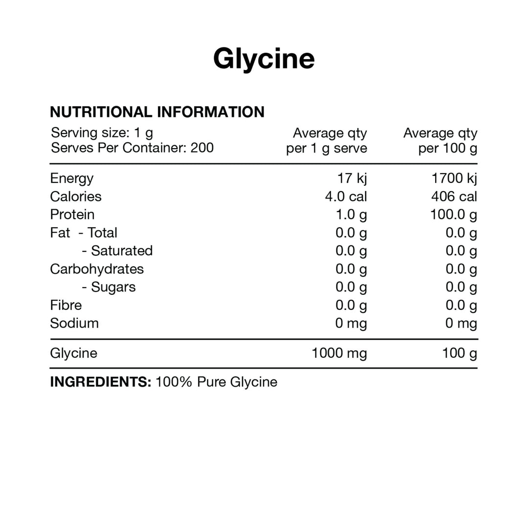 Glycine Powder 200g by Switch Nutrition