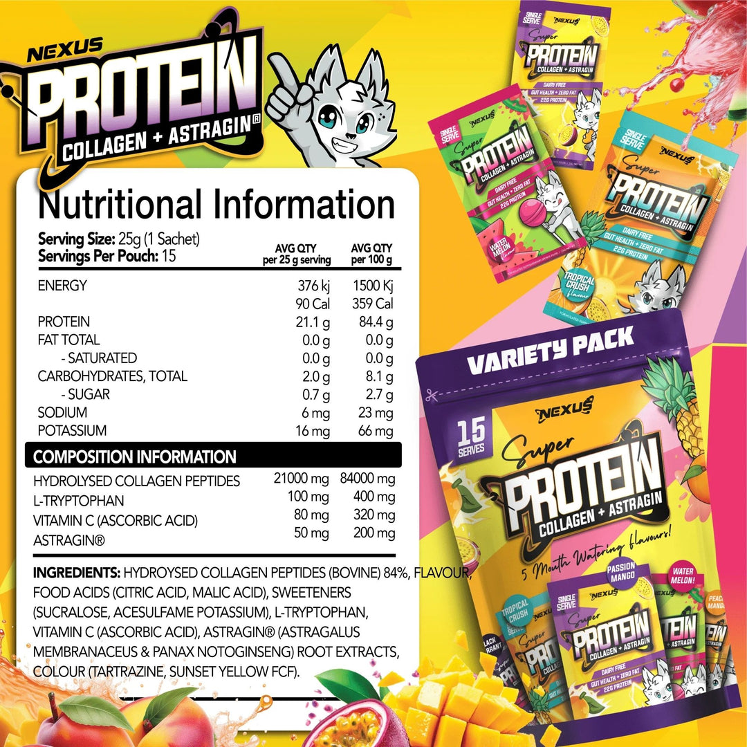 Super Protein Collagen Water Variety Pack (15 Serves)