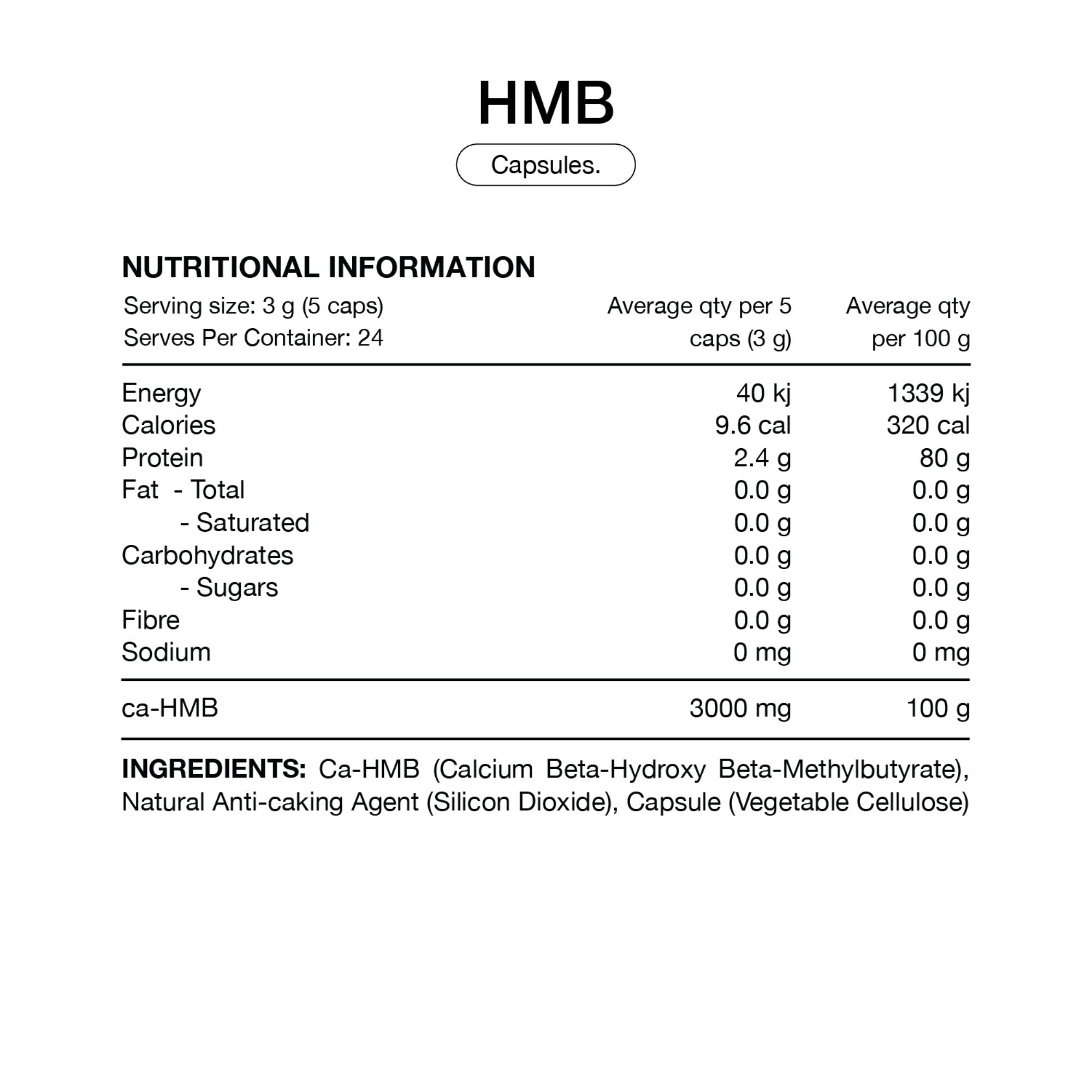 HMB Capsules by Switch Nutrition