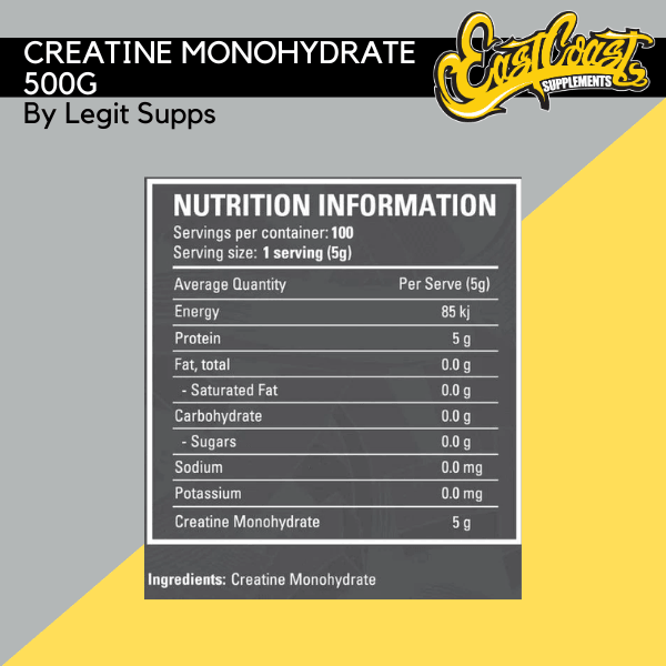 500g Creatine Monohydrate by Legit Supps