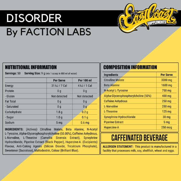 Disorder by Faction Labs - New Version