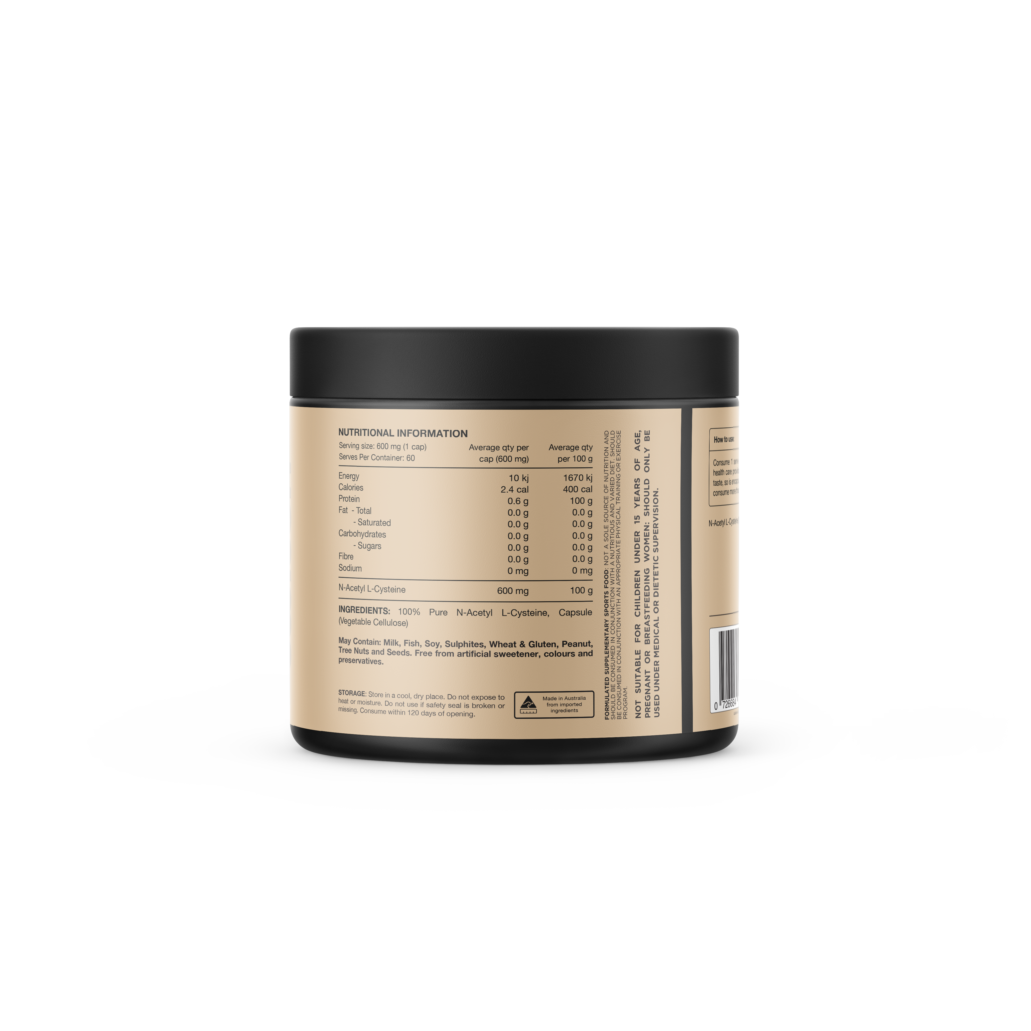 NAC N-Acetyl Cysteine 120g Powder by Switch Nutrition