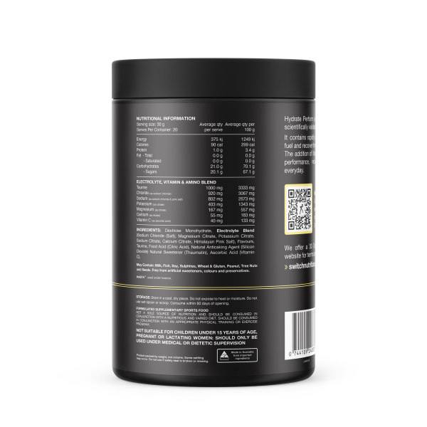 Hydrate Perform Electrolytes &amp; Carbs by Switch Nutrition