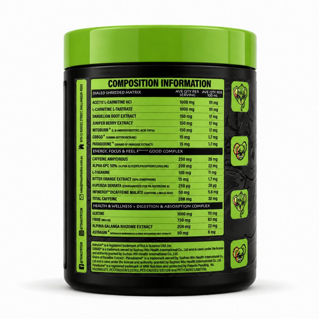 The X Athletics Dialed Shred Fat Burner