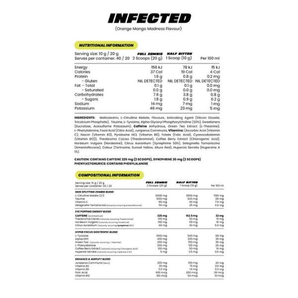 Infected - Non Tingle Pre Workout