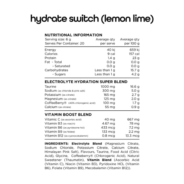 Hydrate Powder by Switch Nutrition