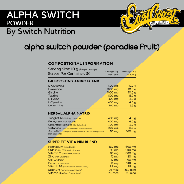 Alpha Switch Powder by Switch Nutrition