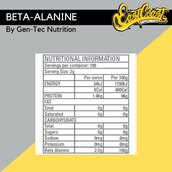 Beta Alanine by Gen-Tec Nutrition 200g