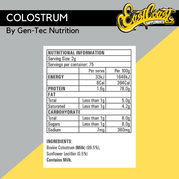 Colostrum by Gen-Tec Nutrition 150g