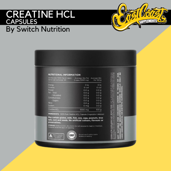 Creatine HCL Capsules by Switch Nutrition