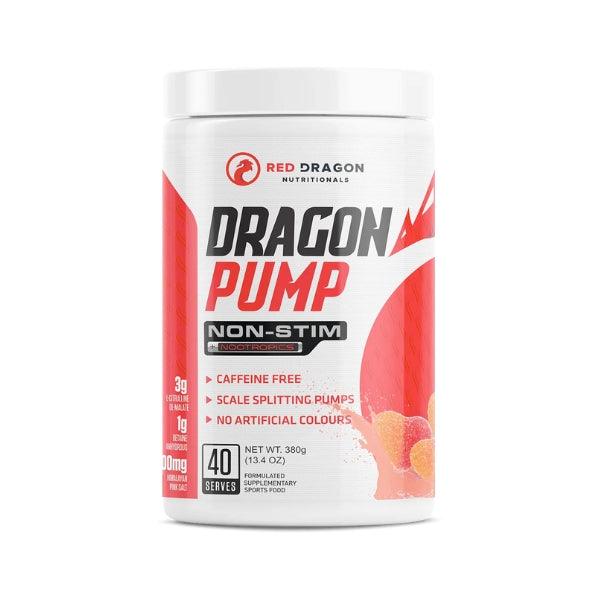 Red Dragon Nutritionals Dragon Pump Non-Stim Pre-Workout, caffeine-free formula available at East Coast Supplements