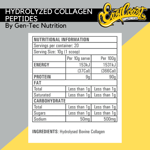 Hydrolyzed Collagen Peptides by Gen-Tec Nutrition