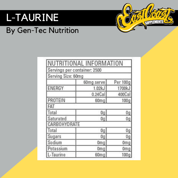 Taurine by Gen-Tec Nutrition 150g