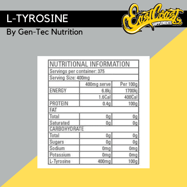 L-Tyrosine by Gen-Tec Nutrition - 150g