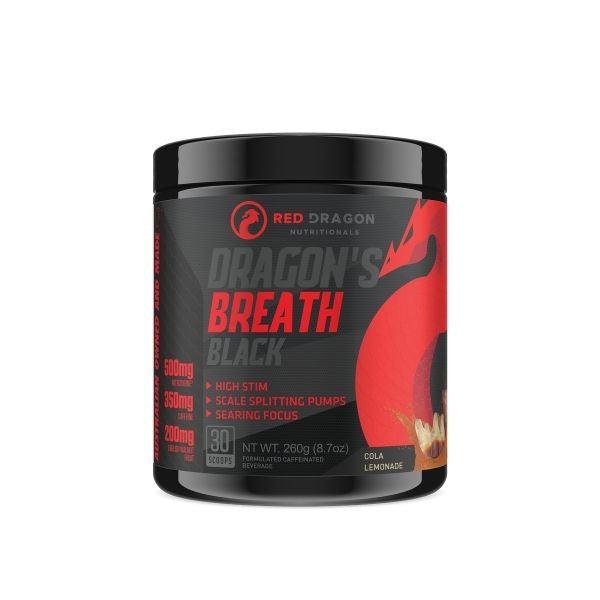 Dragon's Breath Black Pre-Workout by Red Dragon Nutritionals - high-stimulant pre-workout supplement for energy and focus